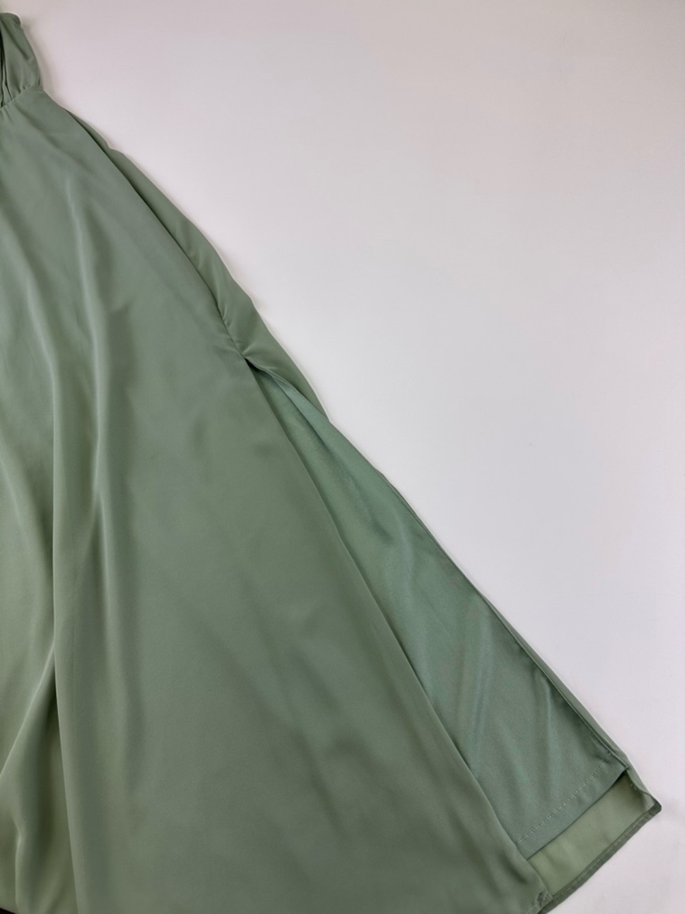 Lulus Classic Elegance Sage Chiffon Sleeveless Mock Neck Maxi Dress Small - Picture 11 of 15